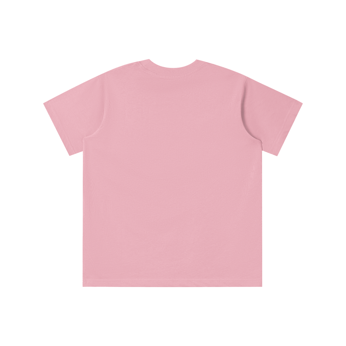 Back view of dirty pink WHYELUME Kids Arcade Energy tee with no print