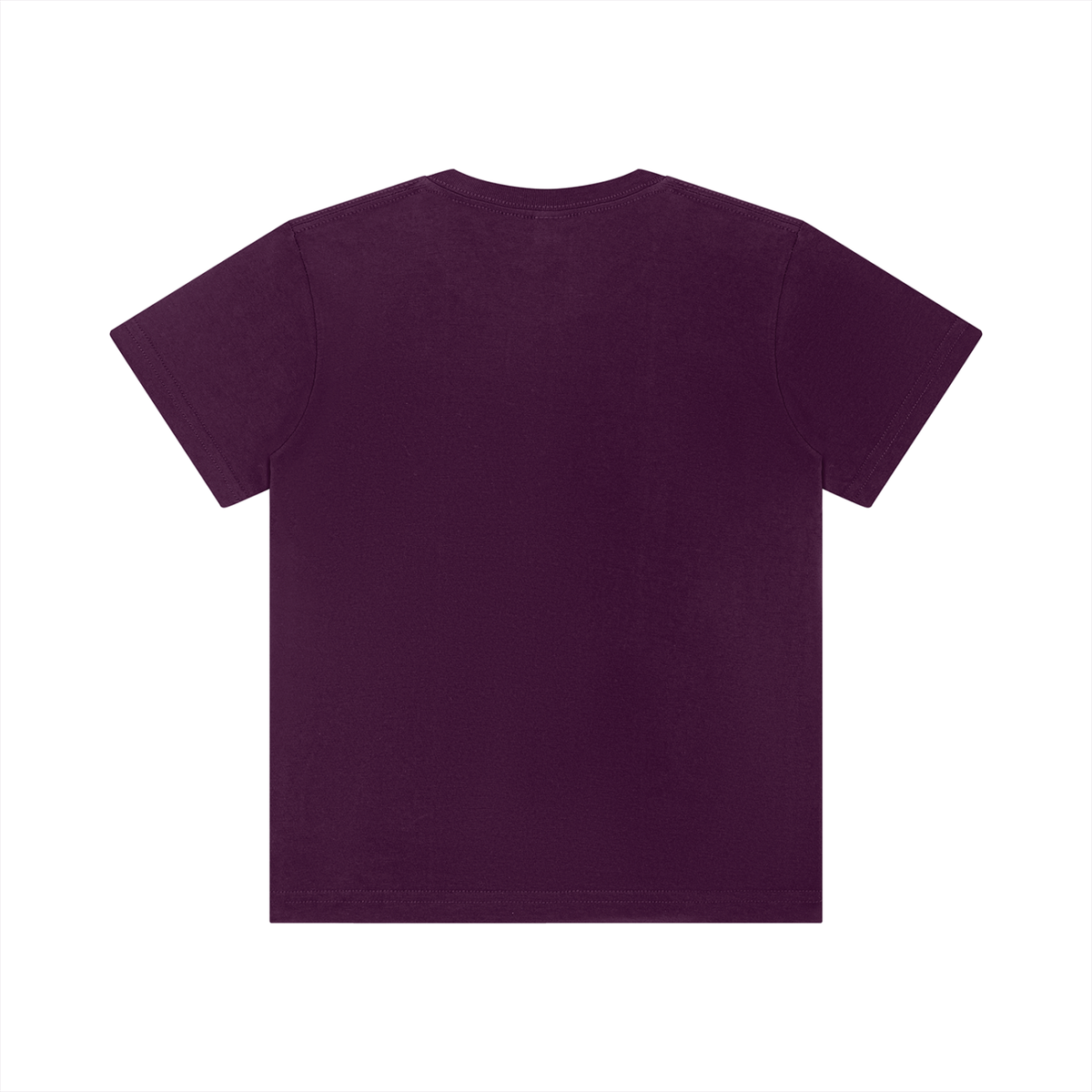Back view of purple WHYELUME Kids WL Essential tee with no print