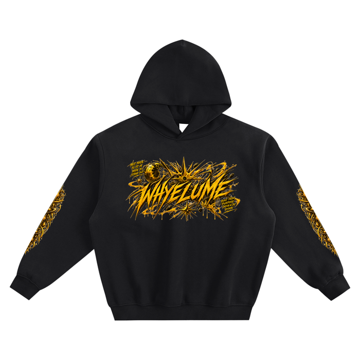 WHYELUME Refuse to Dim Fleeced Boxy Graphic Hoodie